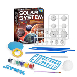 child stem diy handmade painting kit toy build your own solar system model toy painting planet making kit