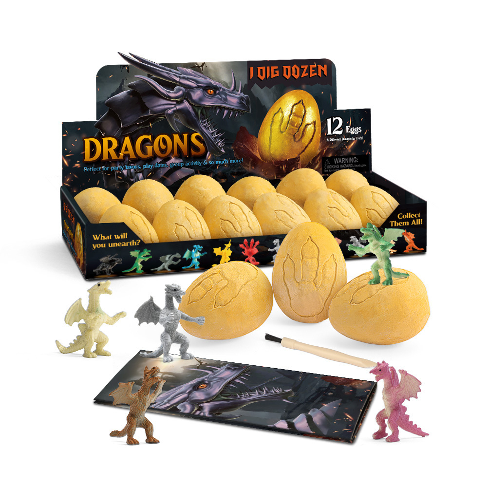 Hot Sell Kids Educational Toys Surprise Fairy Story Dig A Dozen Egg Dig Toy Dragon Egg Dig Kit