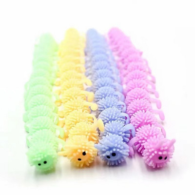 Hot Selling Fidget Toy Set Vent Anti-stress Animal Cute Soft Stretchy String Worm TPR Sensory Stretchy Toys For Kids