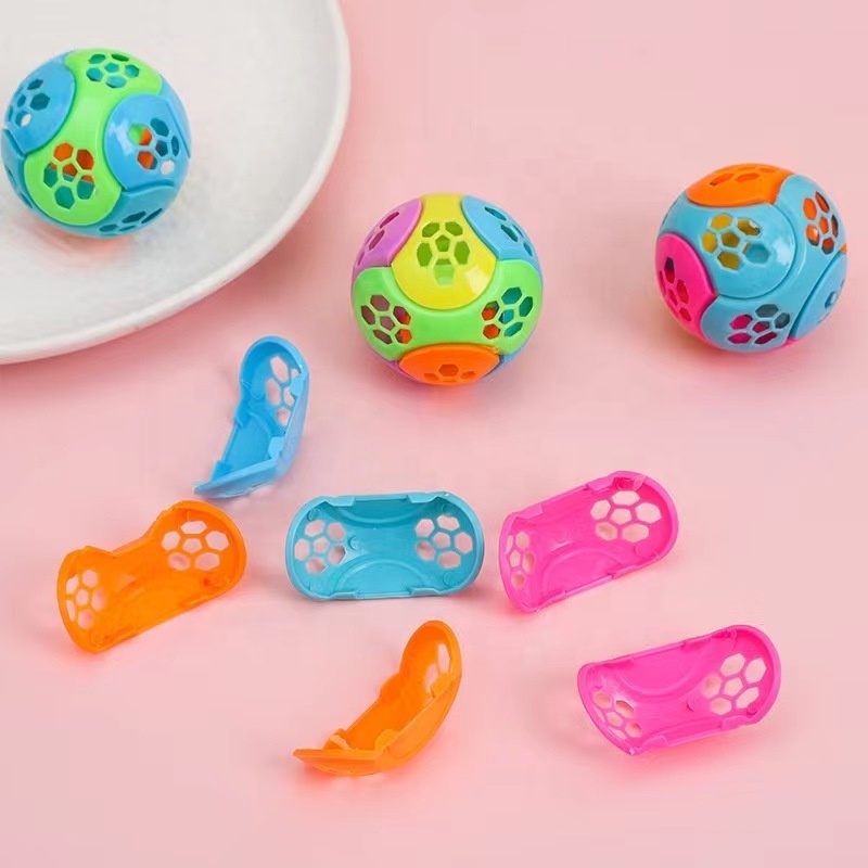 Wholesale children DIY assembled ball toys plastic education puzzle hollow ball for kids