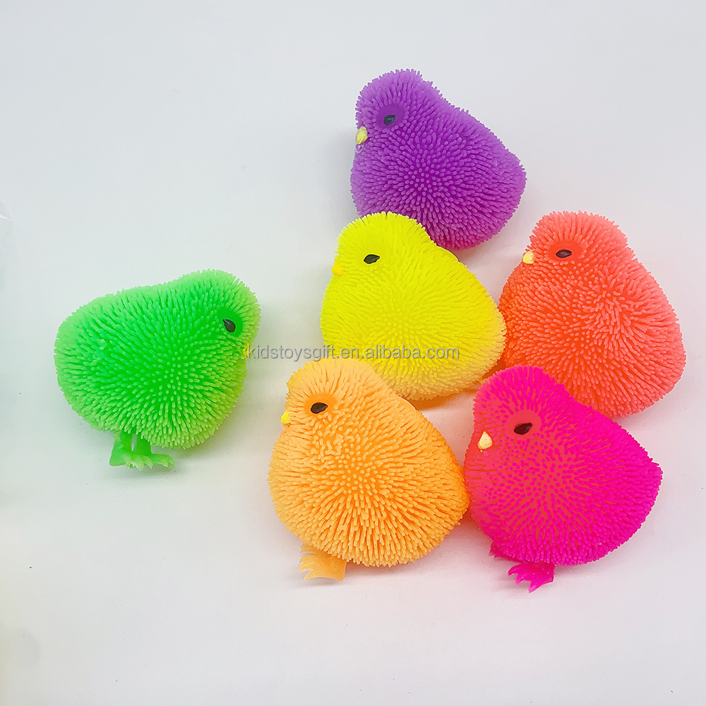 Factory cheaper middle size  cute  TPR Soft Stress Relief Easter Chicken Animal Toys