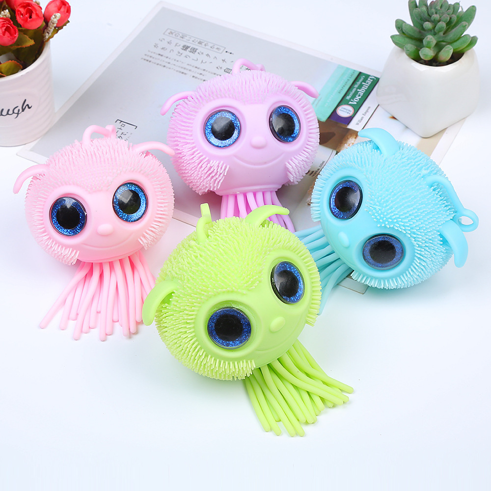 2023 New Style TPR Big Eyes Cute and Funny Jellyfish squeeze Toy juguetes Toy for Kids