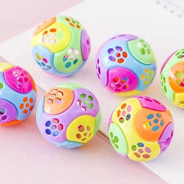 Wholesale children DIY assembled ball toys plastic education puzzle hollow ball for kids