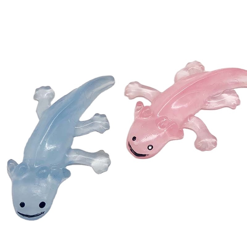 New Arrival TPR Stretchy  Relief Stress Toy Mochi Soft Squishy Squeeze  Toy Axolotl  for party giveaway