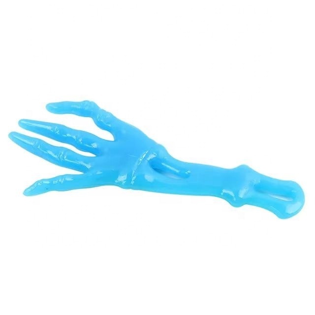 Hot Selling Stretchy Halloween Sticky Tpr Ghost Hand Finger Stretchy Slingshot Toy For Kid