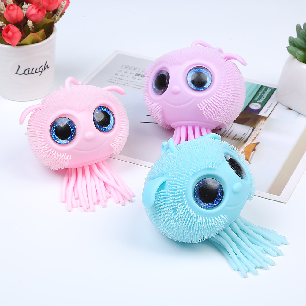 2023 New Style TPR Big Eyes Cute and Funny Jellyfish squeeze Toy juguetes Toy for Kids