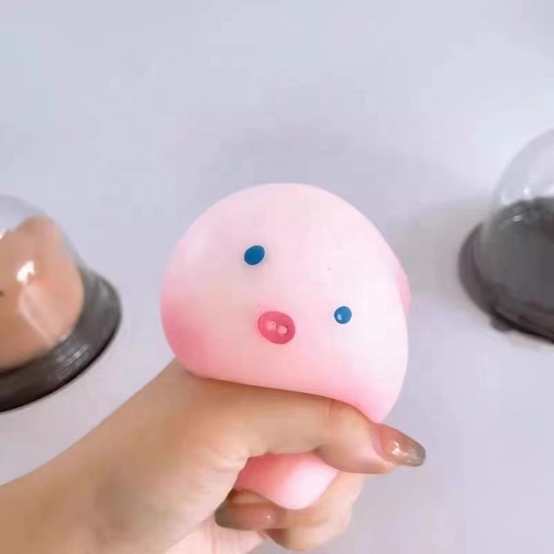 New Design Kawaii Anti Stress Stretchy Animal Squeeze Squishy Flour Ball rabbit Pig Fidget Toy For Kids And Adult