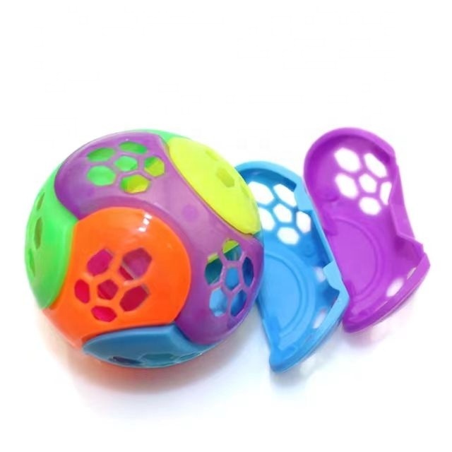 Wholesale children DIY assembled ball toys plastic education puzzle hollow ball for kids