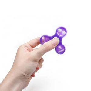 Wholesale mini plastic fidget spinner spinning finger smile gyro stress relief toys for capsule