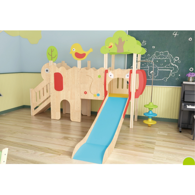 Child Frame Slide Kid Wood Climbing Equipment Wooden Indoor Playground