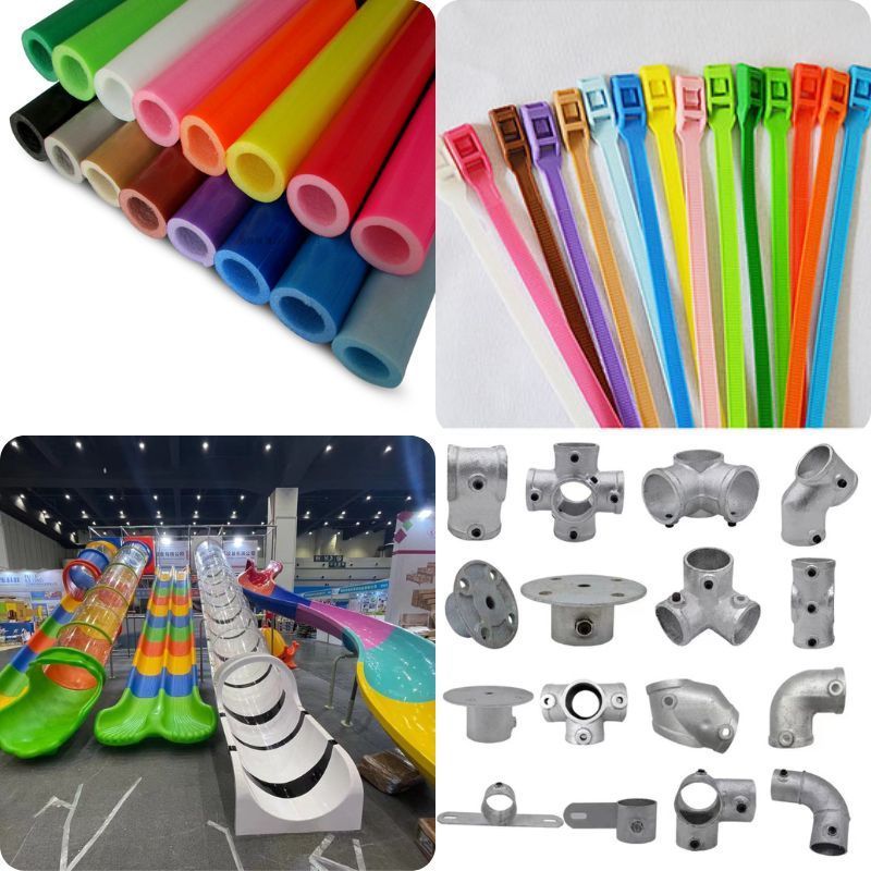 pipe fitting,plastic slide,ocean ball,nylon cable tie, foam tube pad,indoor playground equipment component accessory spare part