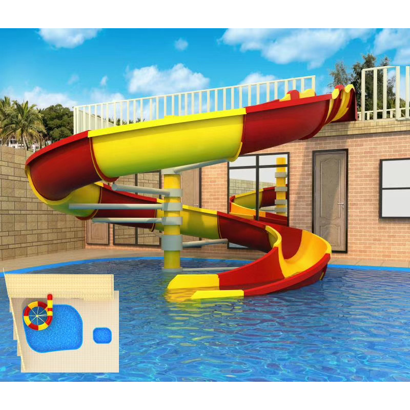 Kid Outdoor Custom Amusement Park Equipment Adult Cheap Large Big Fiberglass Swimming Pool Wave Curve Water Slide