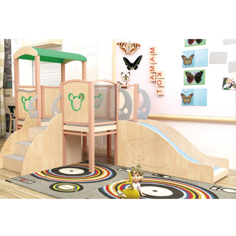 Child Frame Slide Kid Wood Climbing Equipment Wooden Indoor Playground