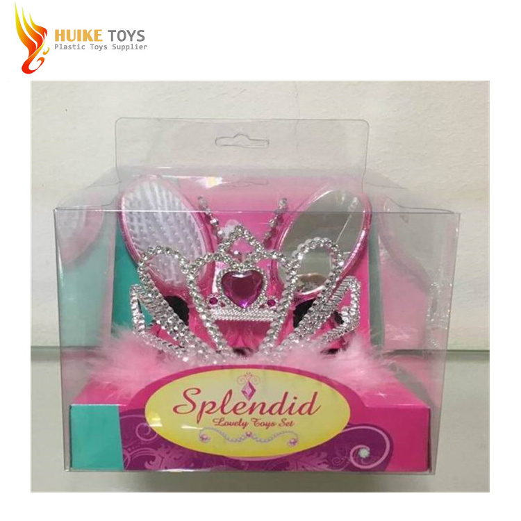 Fashion design plastic princess jewelry set crown toys