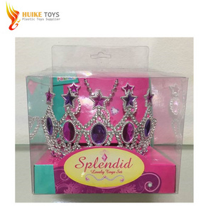 Fashion design plastic princess jewelry set crown toys