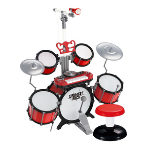 Musical Instrument with Keyboard & Built-in Rhythms and DJ Sounds for Kids and Boys Jazz Drum Set Toy