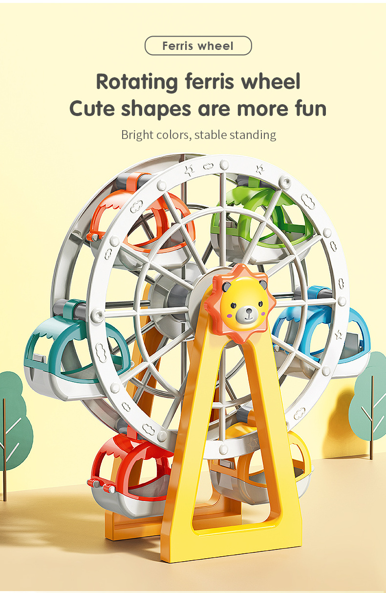 Multi-functional Intelligence 2024 HOT SALE Ferris Wheel And Slide Building Blocks Children Learning Block For Kids