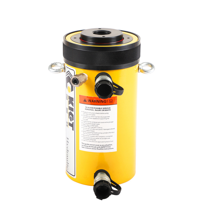 KET-RRH-1001 Enerpac Equivalent 100 Ton Spring Return Hollow Plunger Hydraulic Oil Cylinder with Center Hole