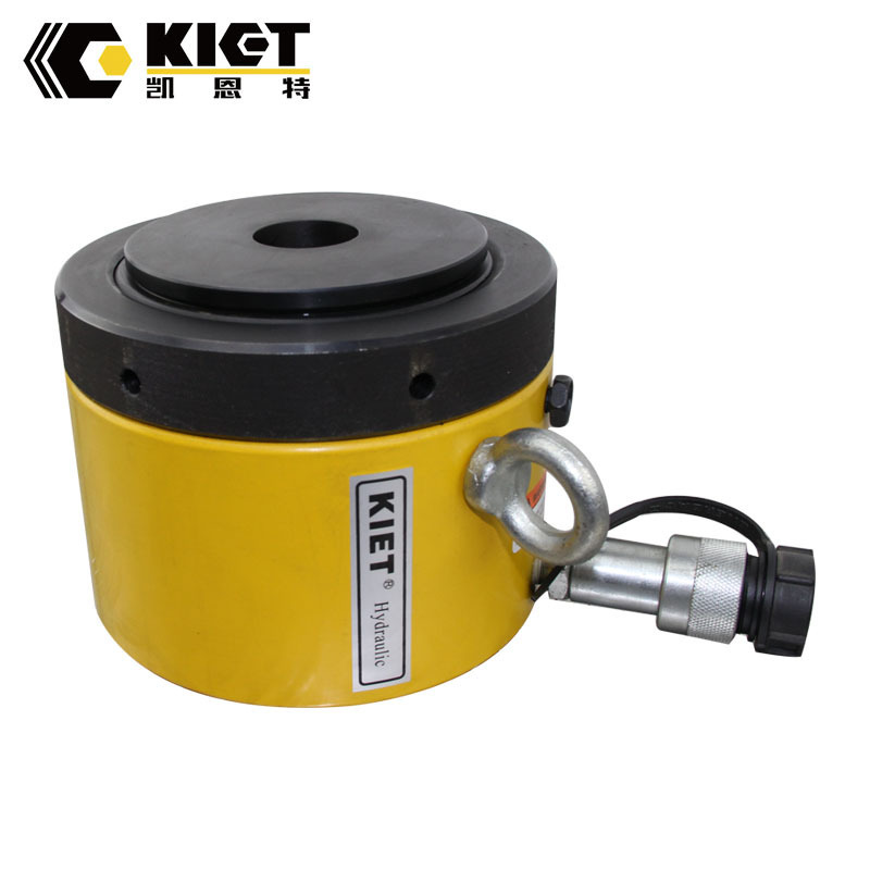 KET-CLP-1002 Mechanical lock nut 100 ton hydraulic jack cylinder telescoping