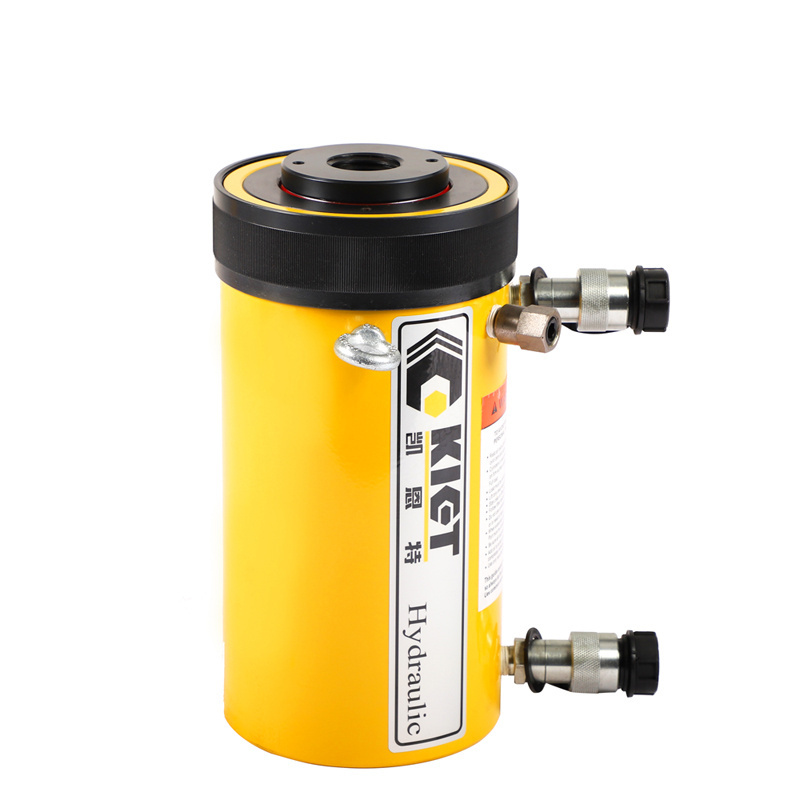 KET-RRH-1001 Enerpac Equivalent 100 Ton Spring Return Hollow Plunger Hydraulic Oil Cylinder with Center Hole