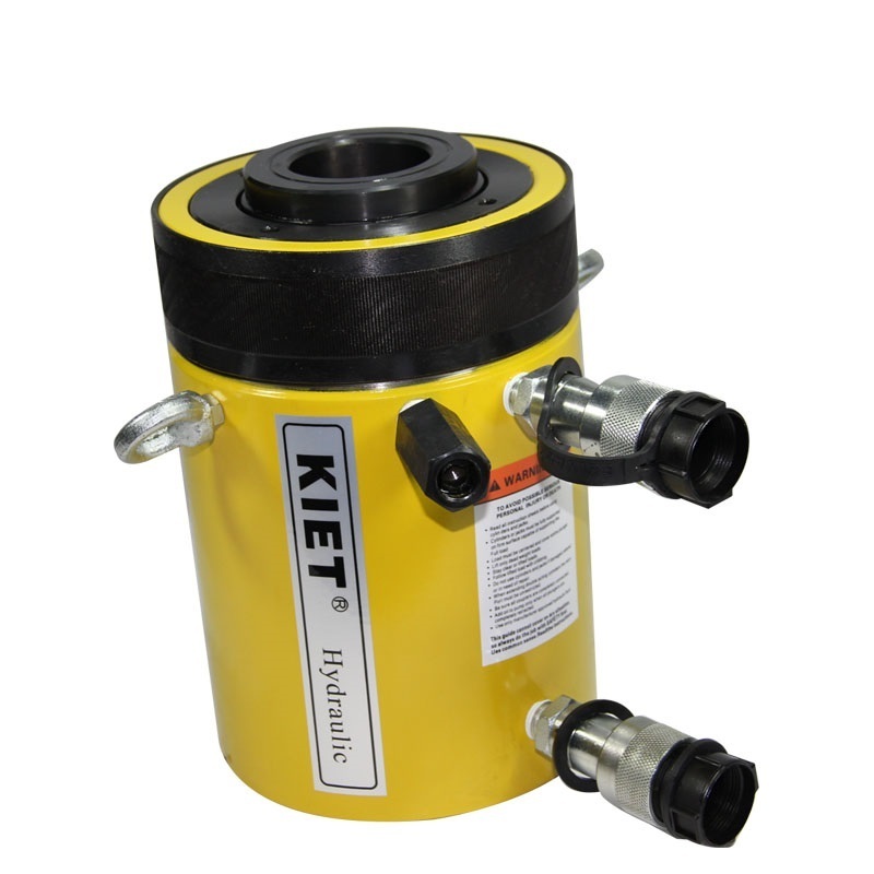 KET-RRH-1001 Enerpac Equivalent 100 Ton Spring Return Hollow Plunger Hydraulic Oil Cylinder with Center Hole