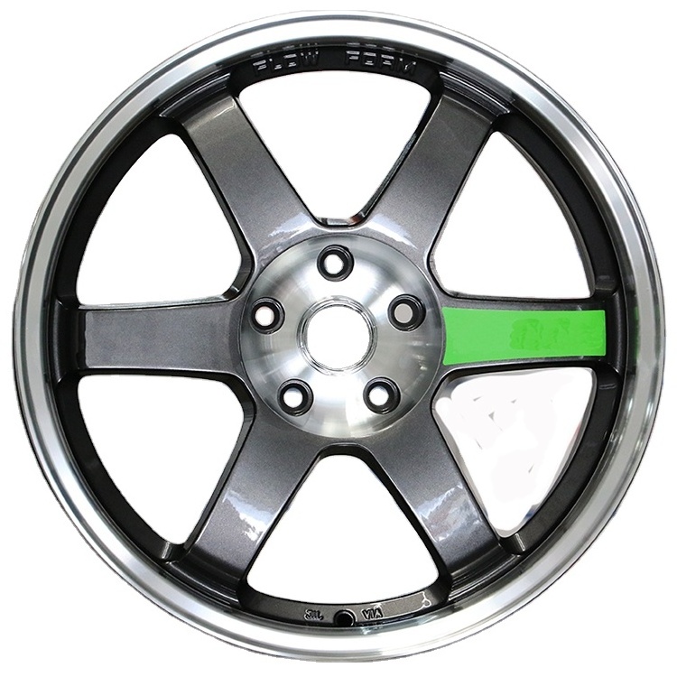 Hot selling 15 16 17 18 19 inch five spoke black 4 5 holes alloy wheels rims