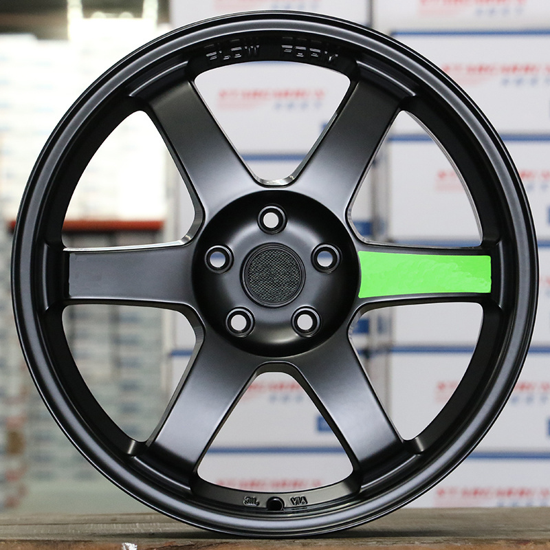 Hot selling 15 16 17 18 19 inch five spoke black 4 5 holes alloy wheels rims