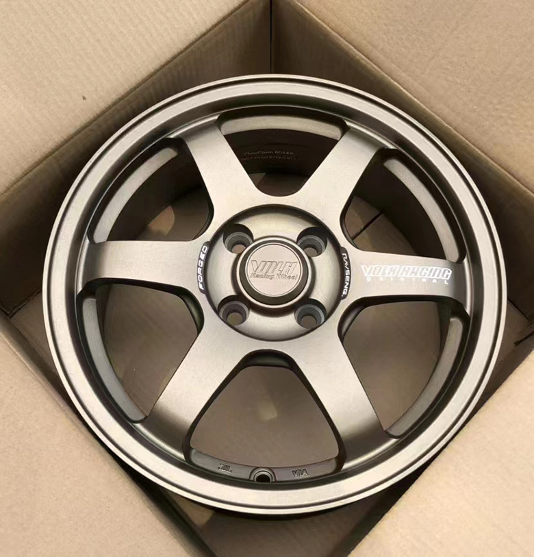 Bronze/black/silver 4x100 deep dish 15 inch alloy wheel rims for passenger car