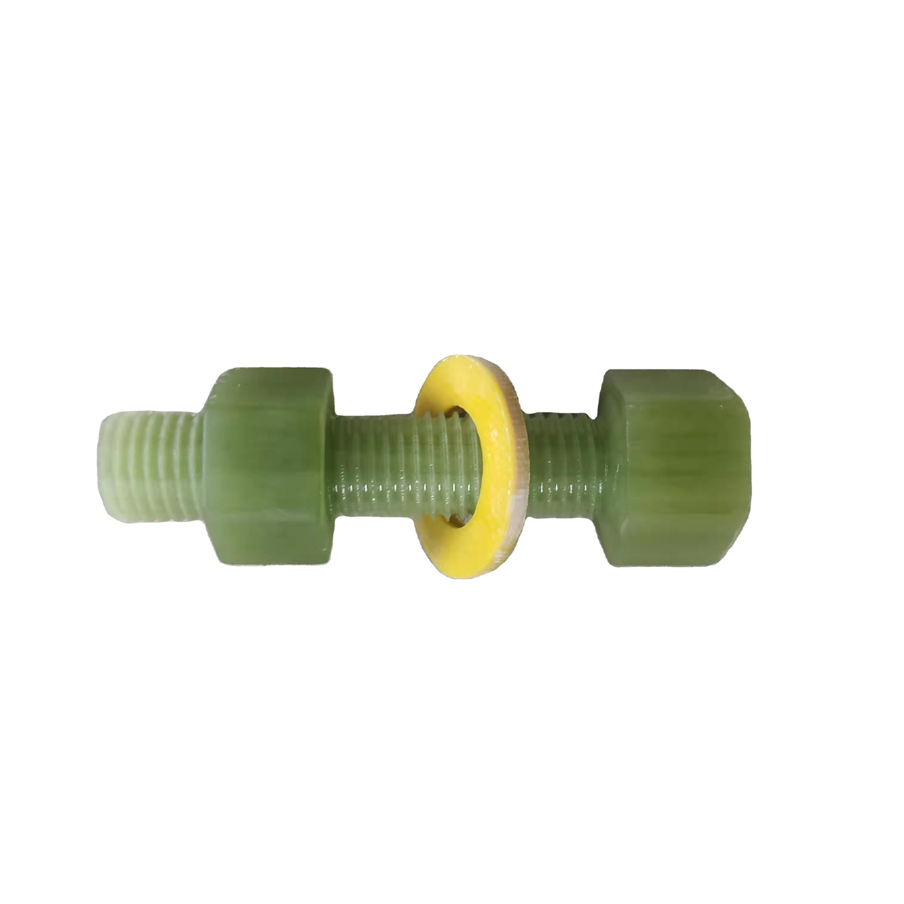 Insulating Epoxy Fiberglass Reinforced Plastic FRP FR4 FR5 G11 G10 Threaded Rod Screw Bolt and Nut