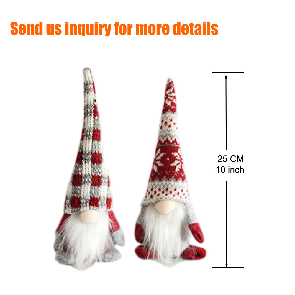 happy christmas gnome xmas plush gonk doll christmas gnome kids gift ornament for xmas faceless decoration