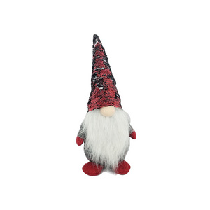 wholesale christmas color changing shiny glitter xmas no face santa elf christmas decoration