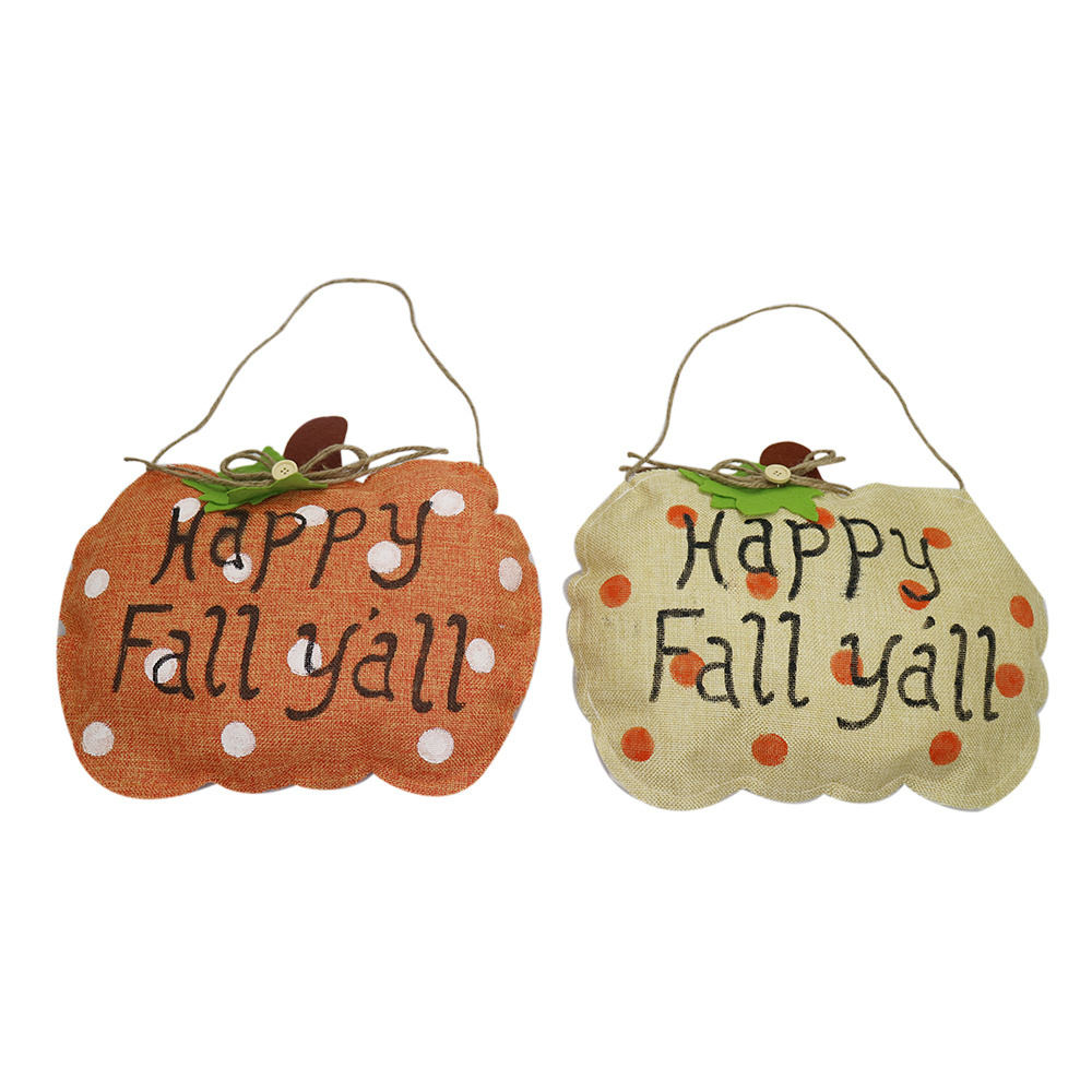 wall hanging fabric fall decoration harvest pumpkin day holiday gift jute hanging ornament