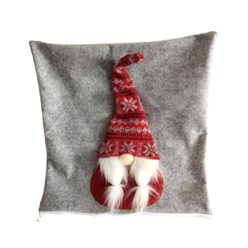 2022 christmas decoration supplies xmas home decoration plush gnome handmade fabric long beard santa gnome cushion