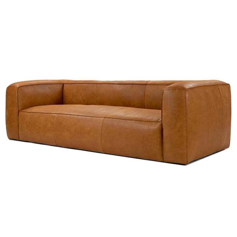 Modern I-Shaped Upholstered Couch Soft and Comfortable 3 Seater Leather Sofa Fast Delivery for Living Room Chaise Lounge