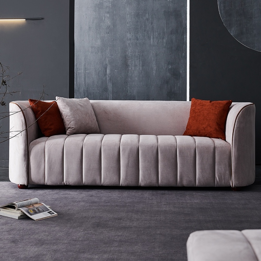 Modern home furniture loveseats living room air leather fabric sofa