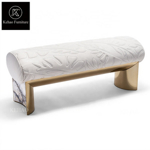 Home Luxury Sofa Bench Modern Indoor Nordic Bed End Bench Seat Lounge Large Fabric Ottoman Luxury Bedroom Bench