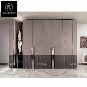 High quality closet design wardrobe manufactures direct luxury leather wardrobe combination 7 door wardrobes bedroom furniture