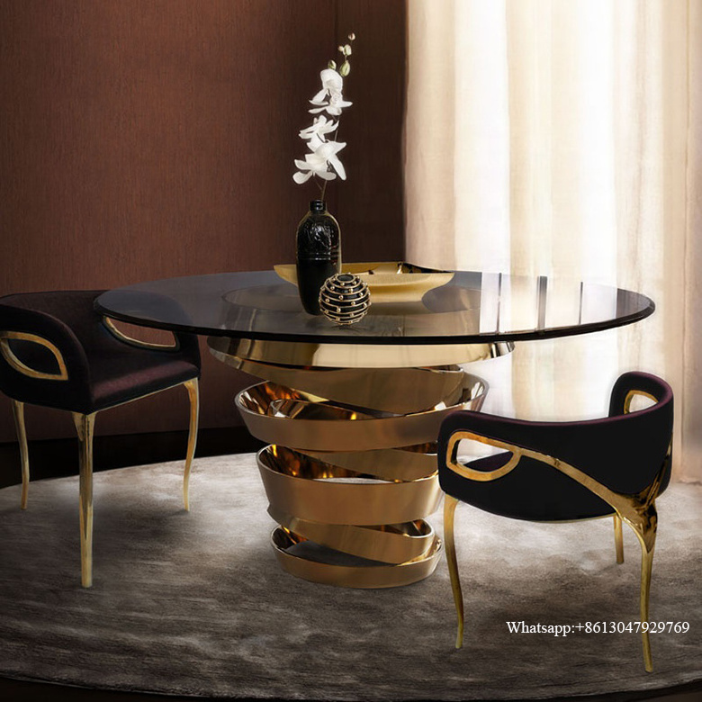 Luxury Dining Room Furniture Home Furniture Metal legs Dining Chair beige velvet fabric Modern gold Dining chairs