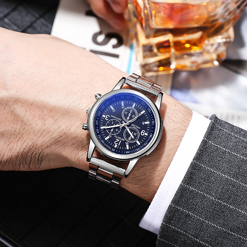 Droppshiping Men Quartz Watch Stainless Steel Band Casual Business Wristwatch Gifts Wholesale Watch