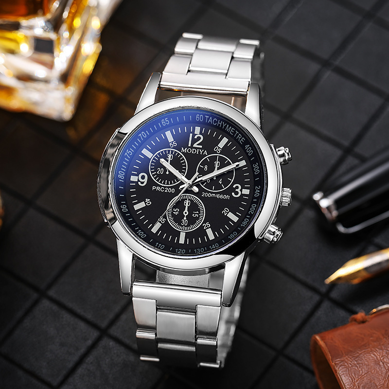 Droppshiping Men Quartz Watch Stainless Steel Band Casual Business Wristwatch Gifts Wholesale Watch