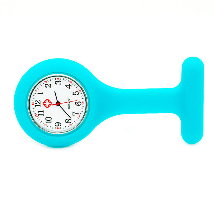 Different Colors Nurses watch Doctor Fob Watch Brooches Silicone Rubber Medical Nurse Watches For Women Hospital Supplies