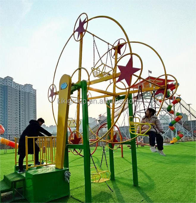 Amusement park rides equipment outdoor carnival park unpower rides game mini unpowered kiddie ferris wheel