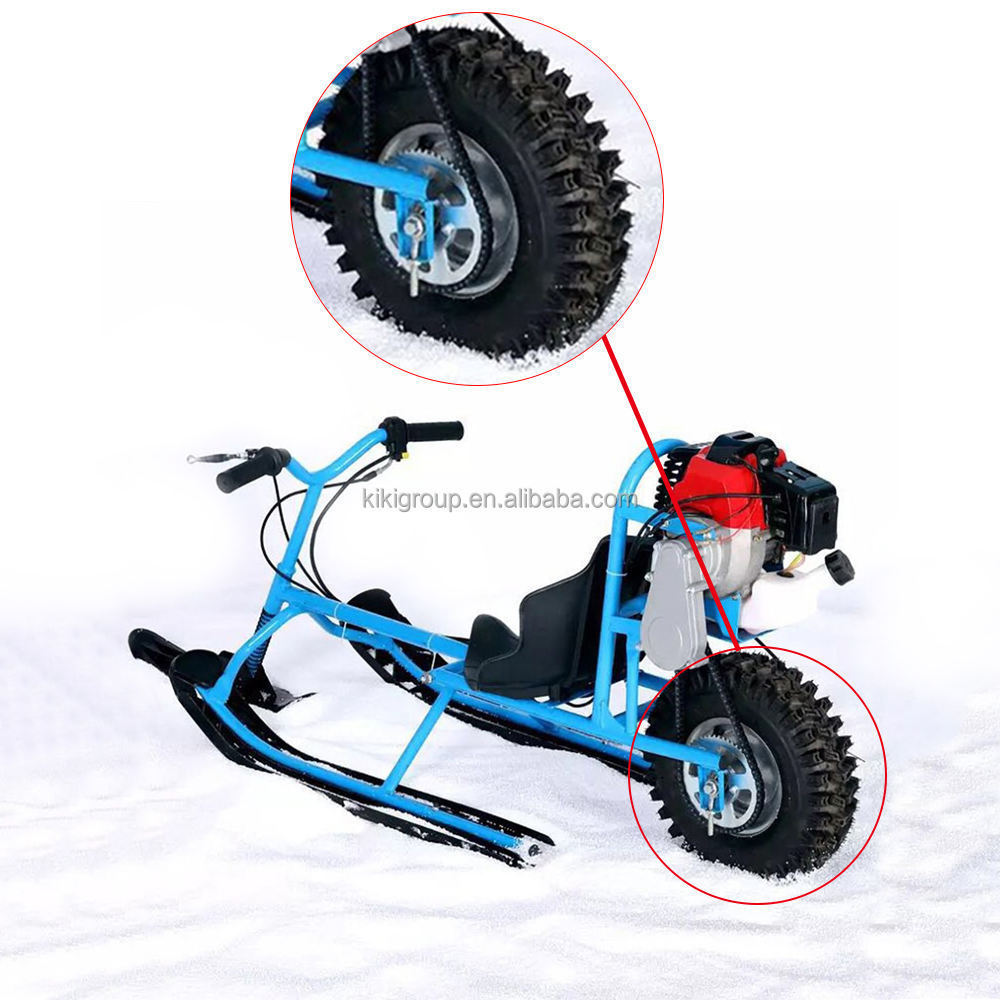 The newest amusement park  kid and adult electric snowmobile tracked snow vehicle snow racer