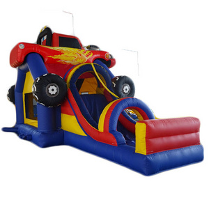 New design race car theme inflatable bouncer and slide for sale