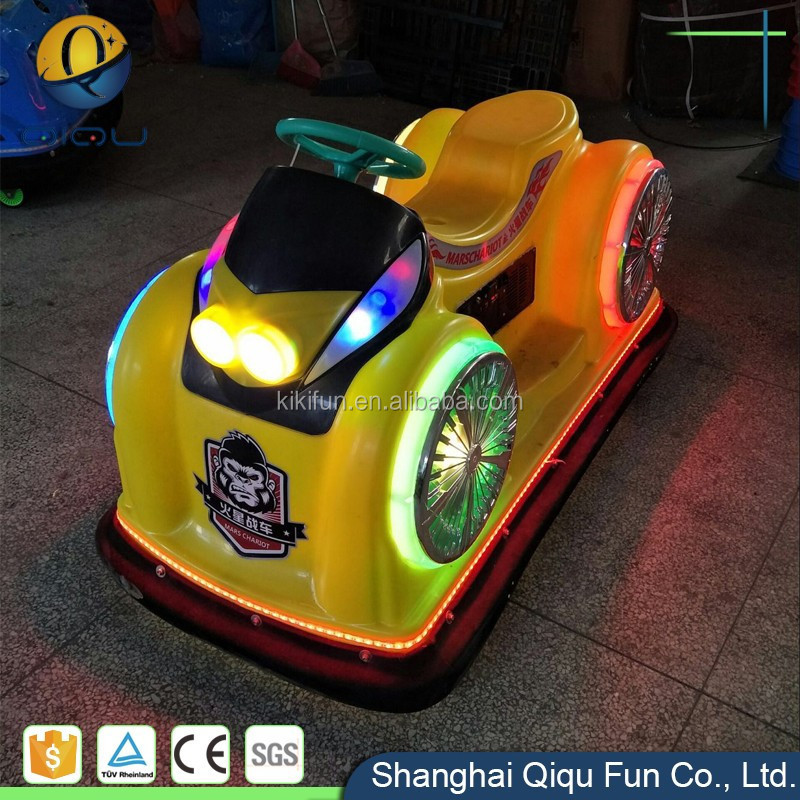 Cartoon sound & music 2 seats plastic led light children ride on bumper cars / motorcycle battery baby electric toy car for kids