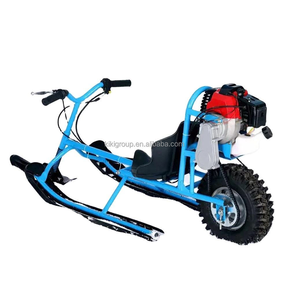 The newest amusement park  kid and adult electric snowmobile tracked snow vehicle snow racer