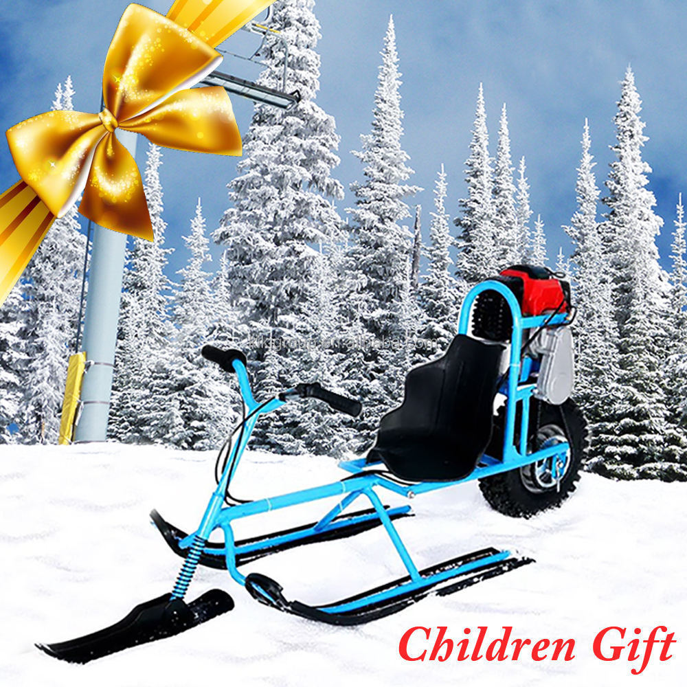 The newest amusement park  kid and adult electric snowmobile tracked snow vehicle snow racer