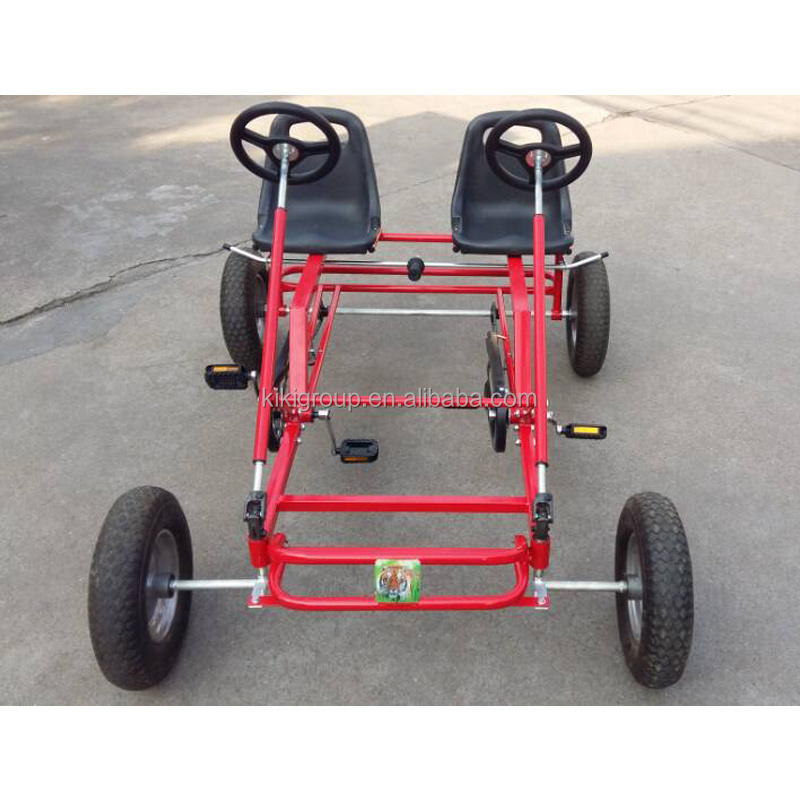 Good quality plastic four wheel heavy duty pedal adult go cart for kids and adults