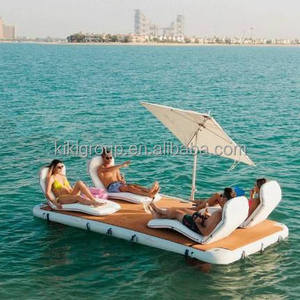 Summer holiday sea activities pvc material platform water inflatable dock floats