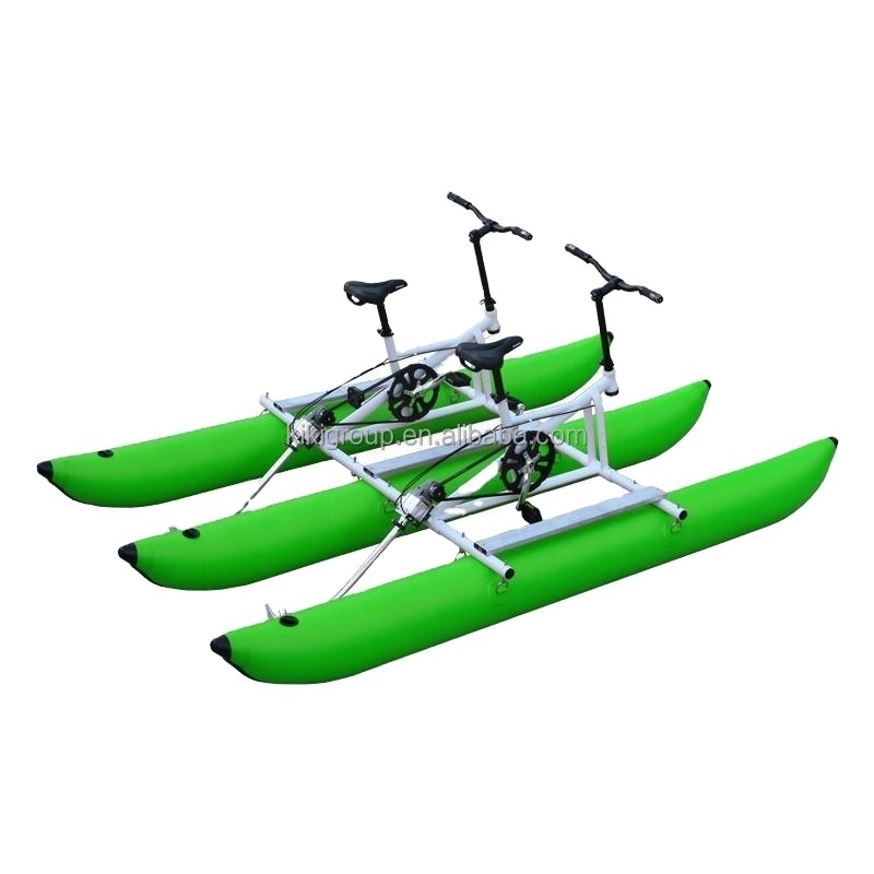 Water park equipment double people sup banana paddle board inflatable floating water bike